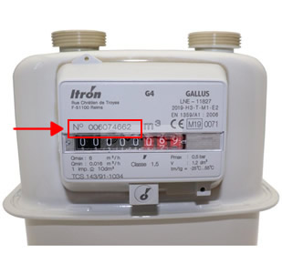 Gasmeter number